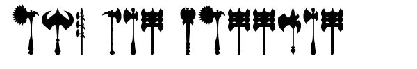 Axe for warrior font preview